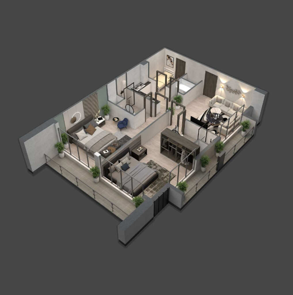 2 bed iso